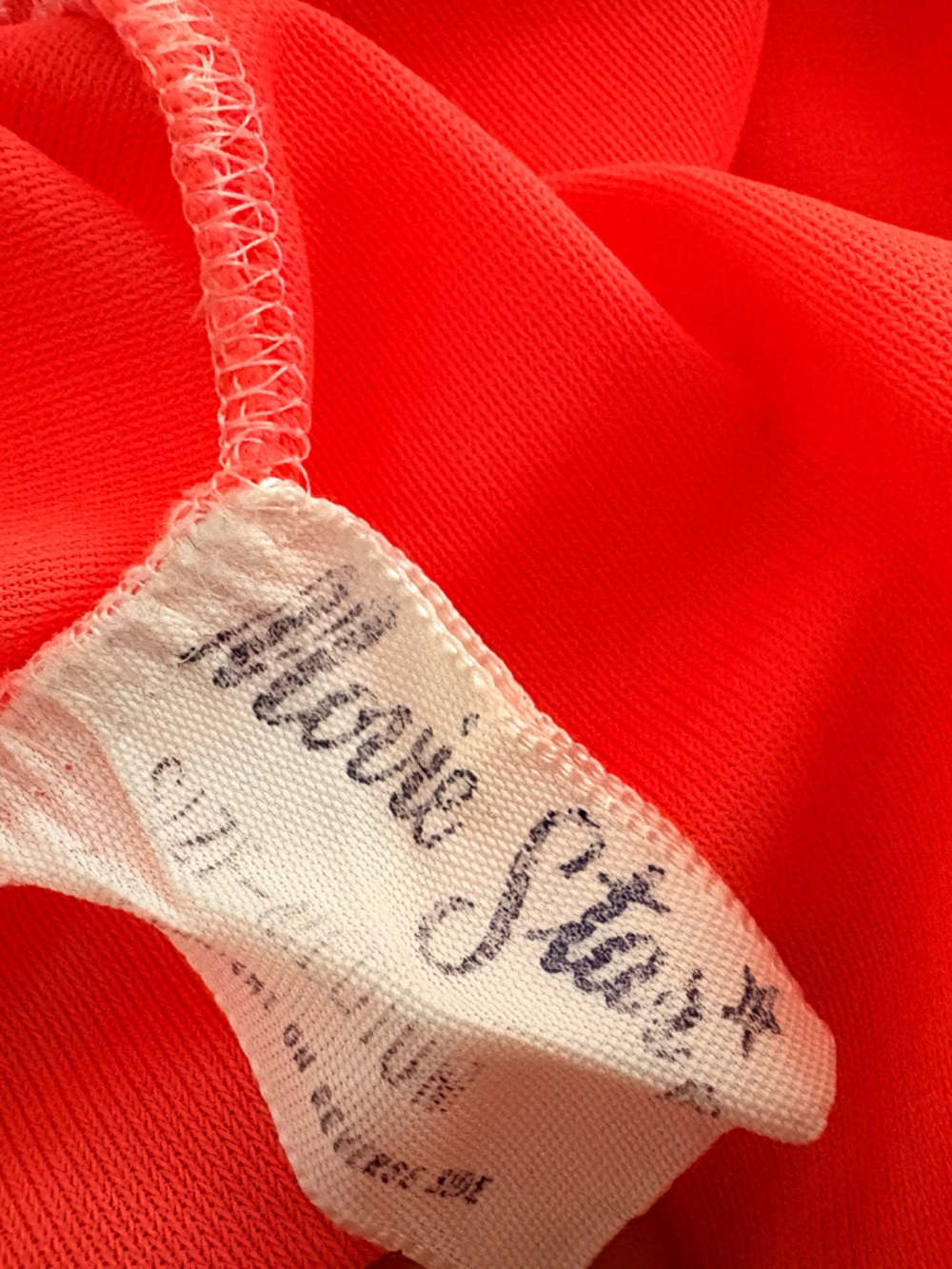 VTG 60’s Neon Orange Nylon Babydoll Nightgown Size M - Picture 5 of 10